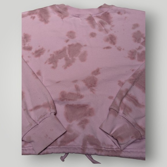 Forever 21 Sweatshirt Women's M Tie Dye Pink Cropped SWEETHEART Activewear - Picture 11 of 11